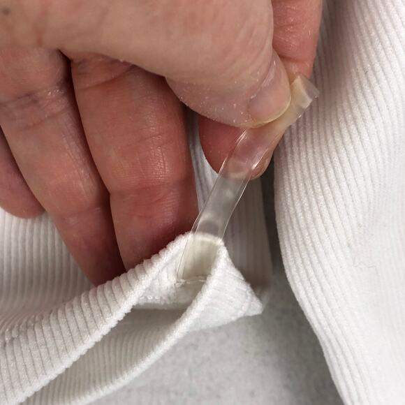 ANWND Women's White Long Sleeve Rib Knit Cropped Top with String Tie - S/M - Picture 10 of 15